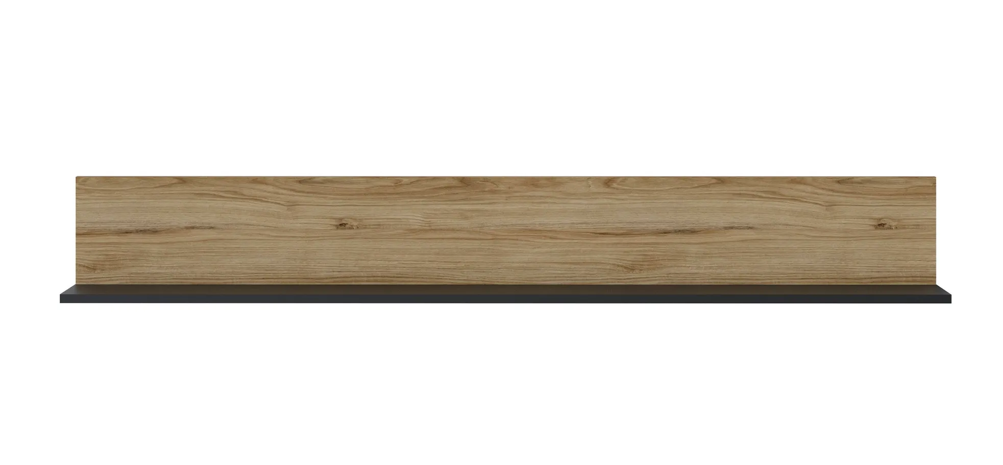 Paneel - B ca. 160 cm, Eiche Nachbildung, Schwarz matt