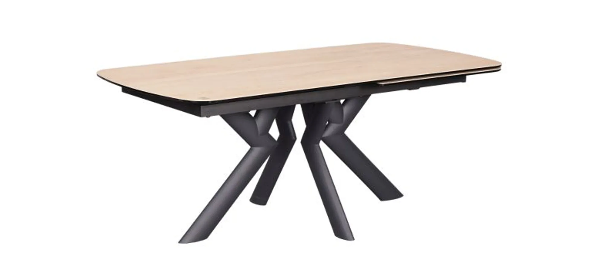 Esstisch MAXIE - ausziehbar, LB ca. 190x98 cm, Glaskeramik, Holzfarben