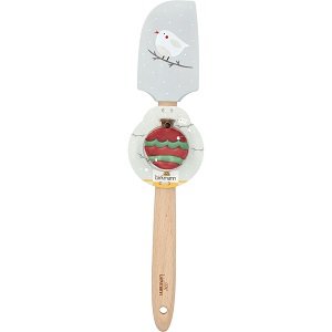 Teigschaber mit Ausstechform Vogel - mit Holzgriff