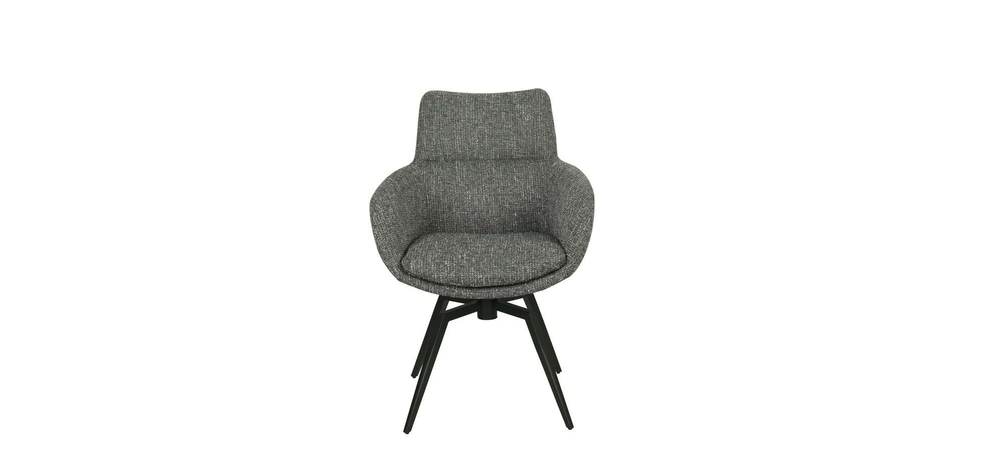 Armlehnstuhl, Stoff grau, drehbar - Maxine