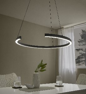 Pendelleuchte LABONETE - Alu Gebürstet anthrazit, LED