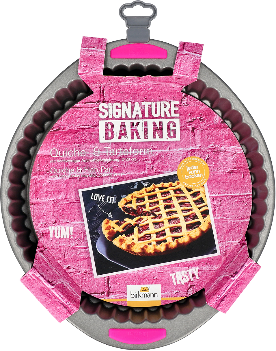 Quicheform mit Griff, ca. Ø 28cm, Höhe ca. 4cm - mit Antihaftbeschichtung