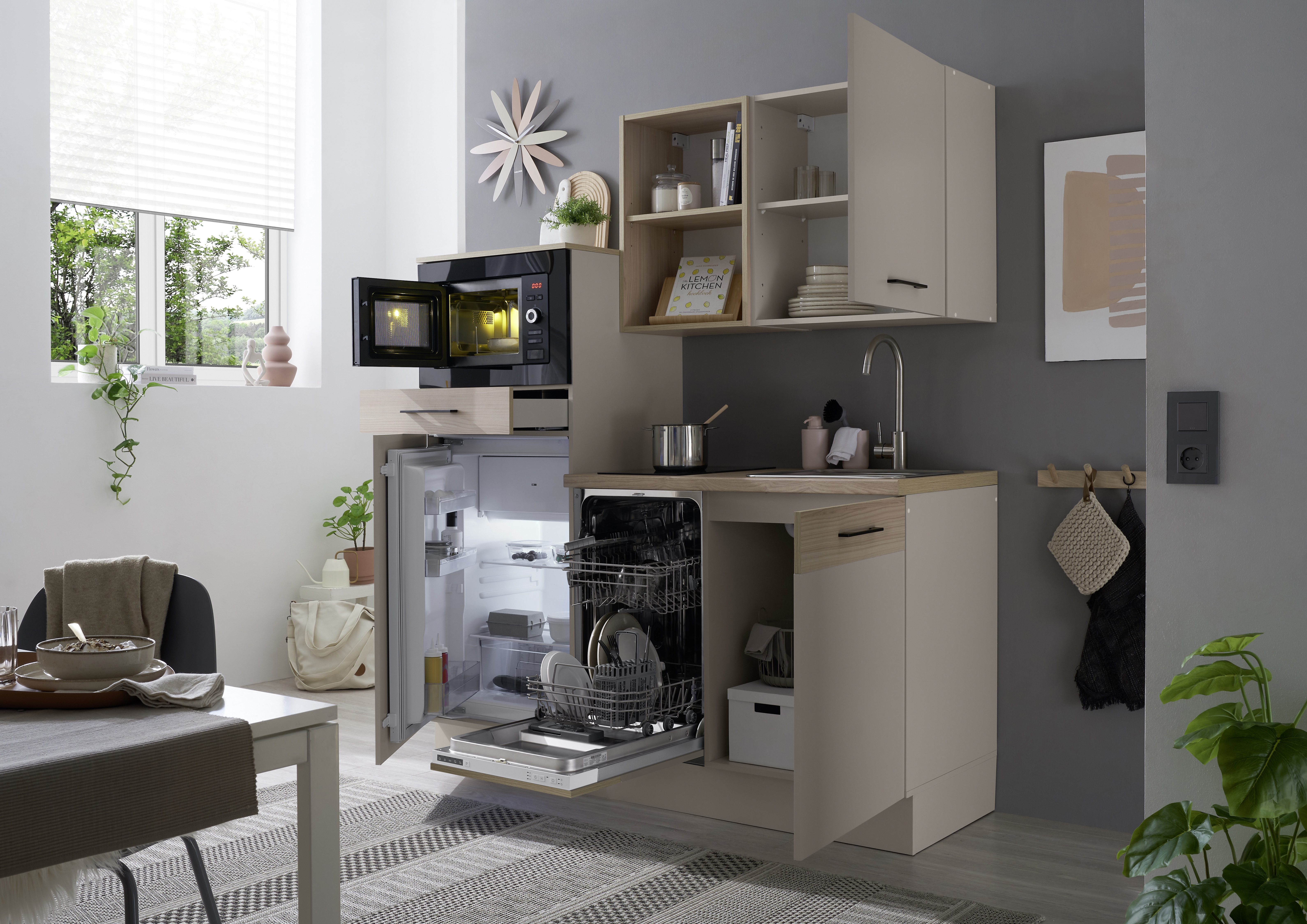 Küchenblock, Kaschmir/Riva Eiche - MyStyle 9010