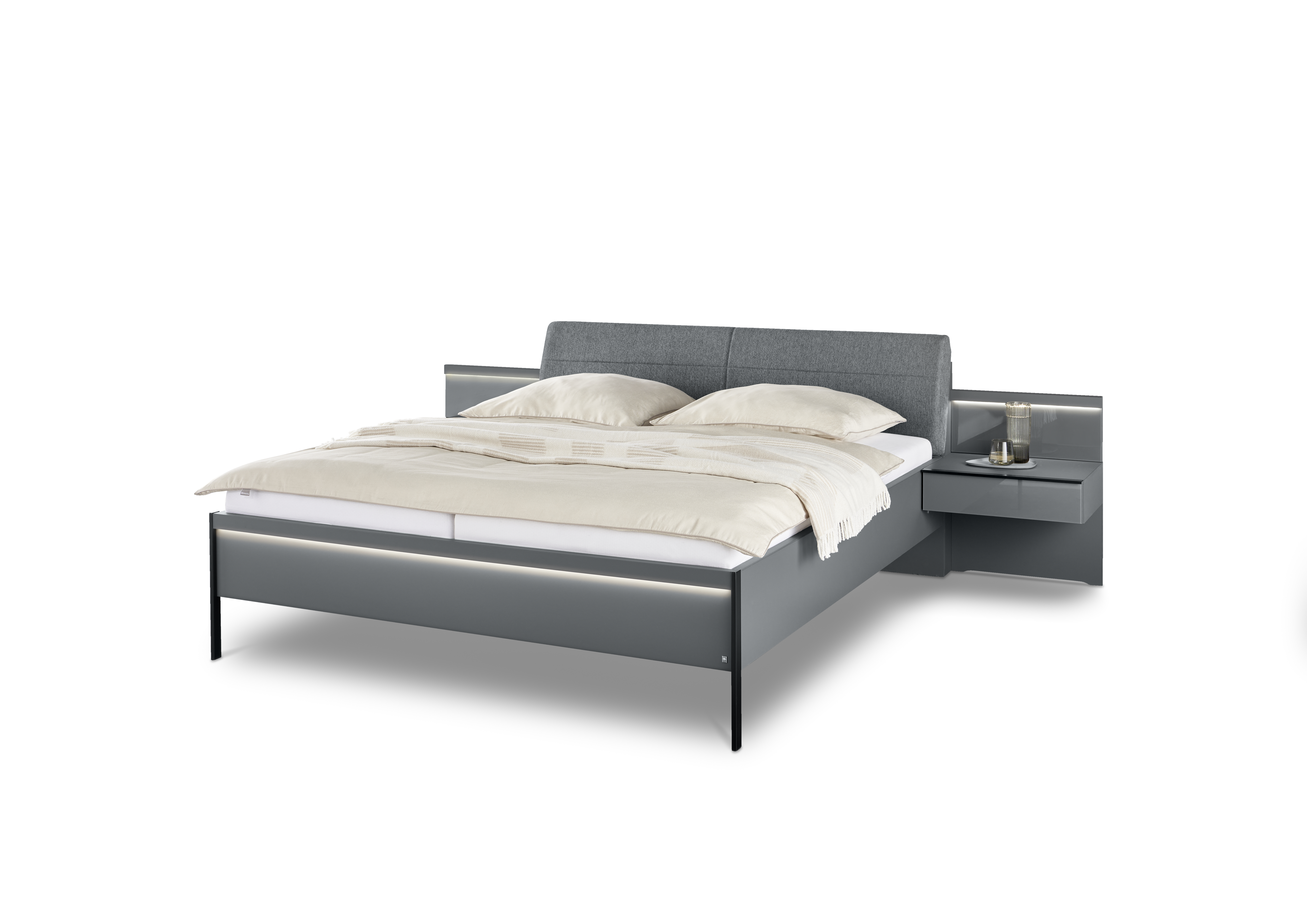 Schlafzimmer, Farbe Lava, Glasfront - San Antonio