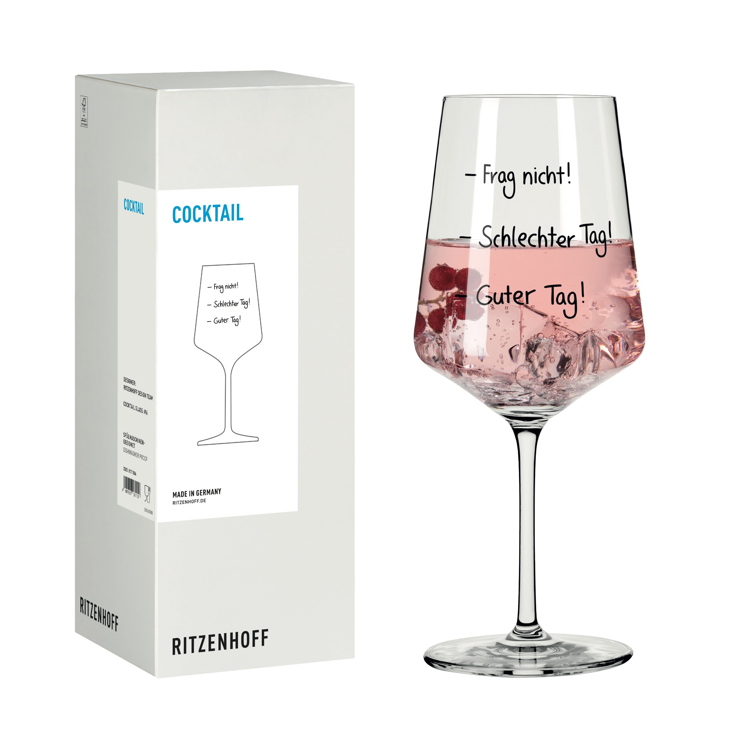 Ritzenhoff Cocktailglas Be Happy - Frag nicht 