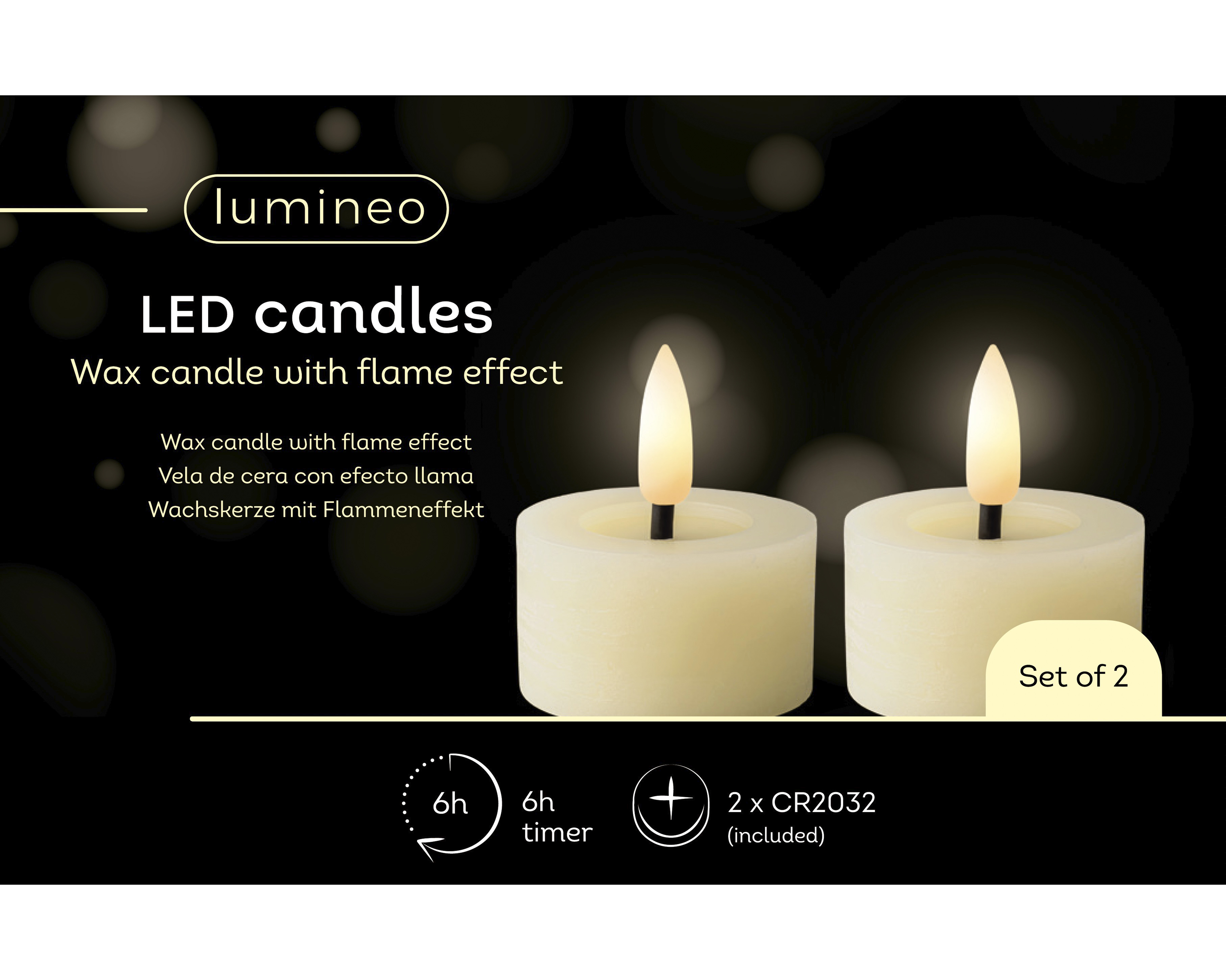 LED Teelicht Wachs - creme/warmes weiss, Wachs, Ø4.40-H5.20cm-1L