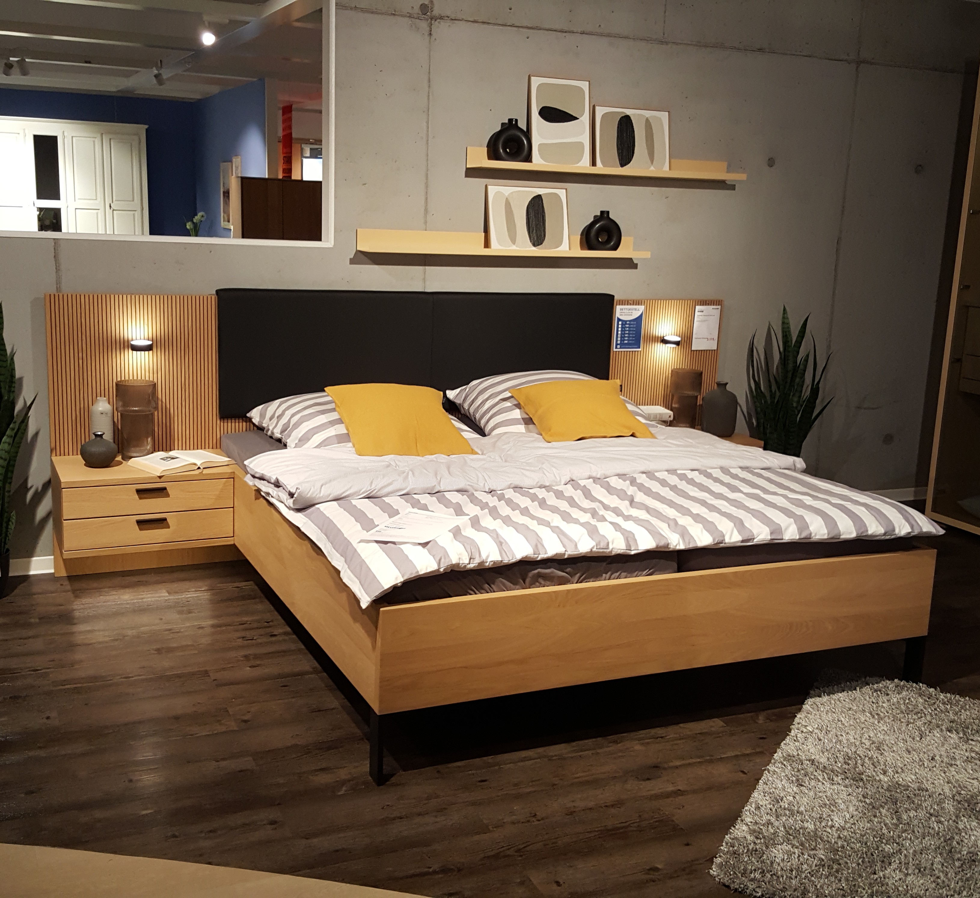  Bettanlage, Paneelkopfteil, Eiche sand - Flair-S