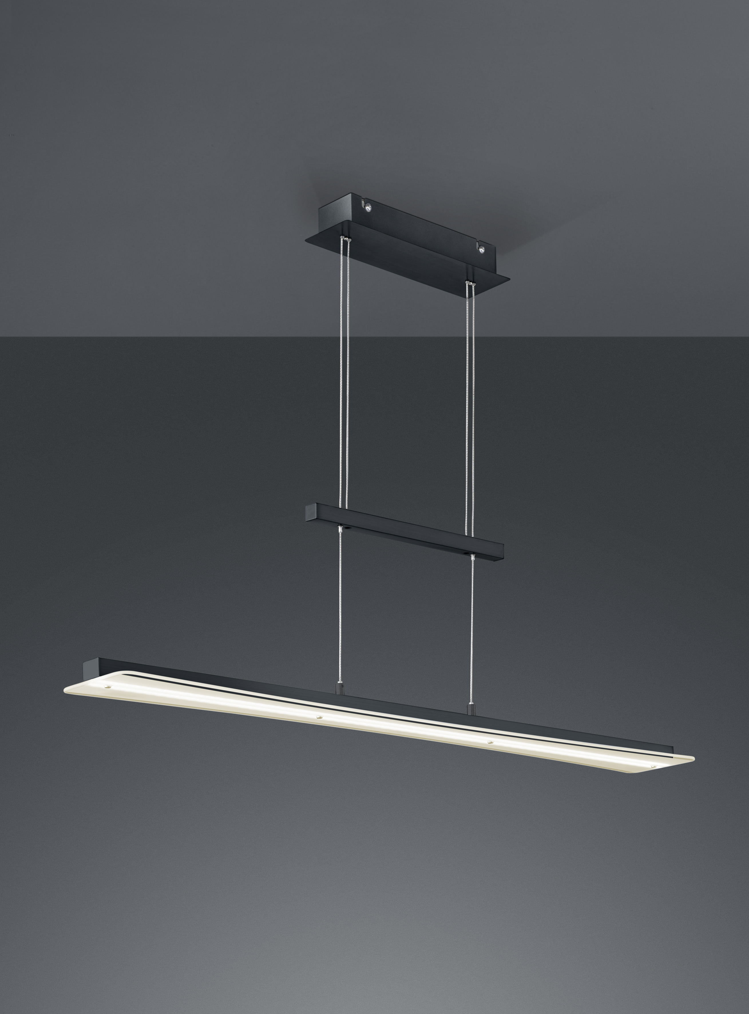 Pendelleuchte Smash - 1flg., Metall/schwarz matt, 100x150 cm