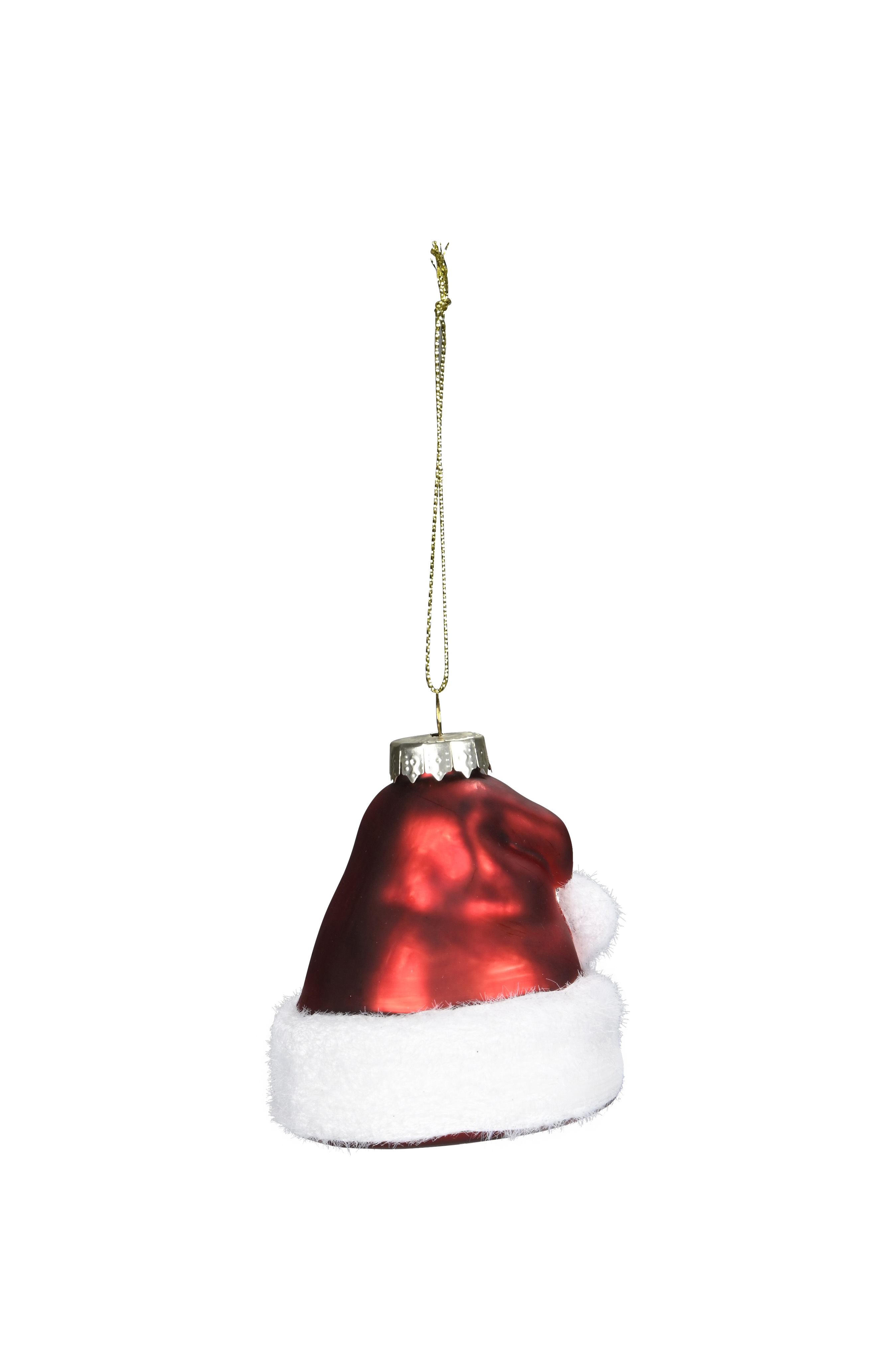 Hänger Mütze - rot-weiß, 8cm