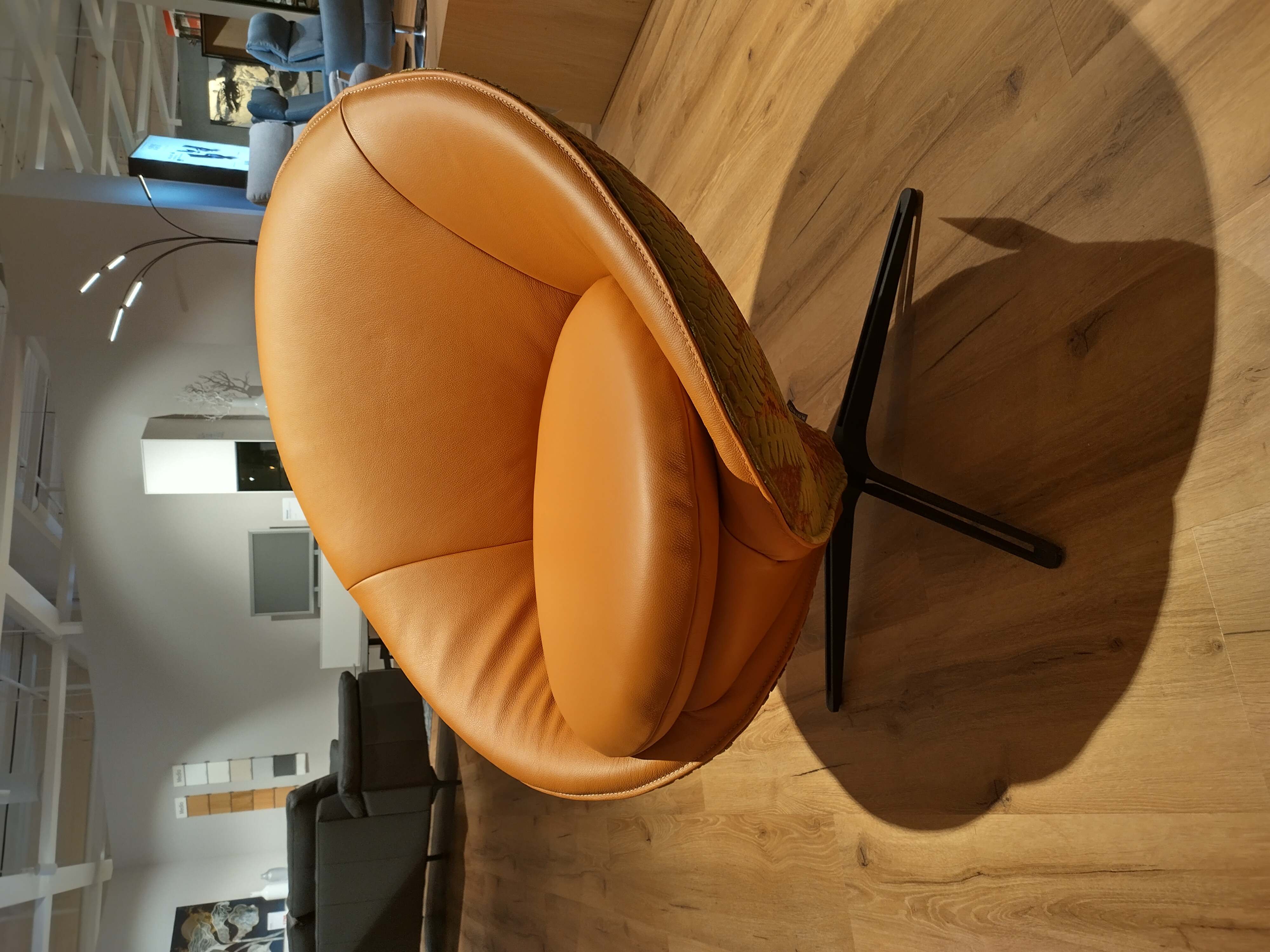 Einzelsessel, Leder Farbe Gold - LS24 Catania