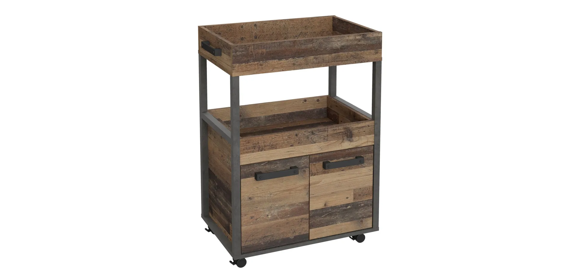 Minibar, Old Wood Vintage, Dunkelgrau - Franka