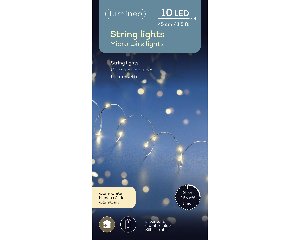 LED Strangbeleuchtung - silber/warmes weiss, PVC, 45cm-10L