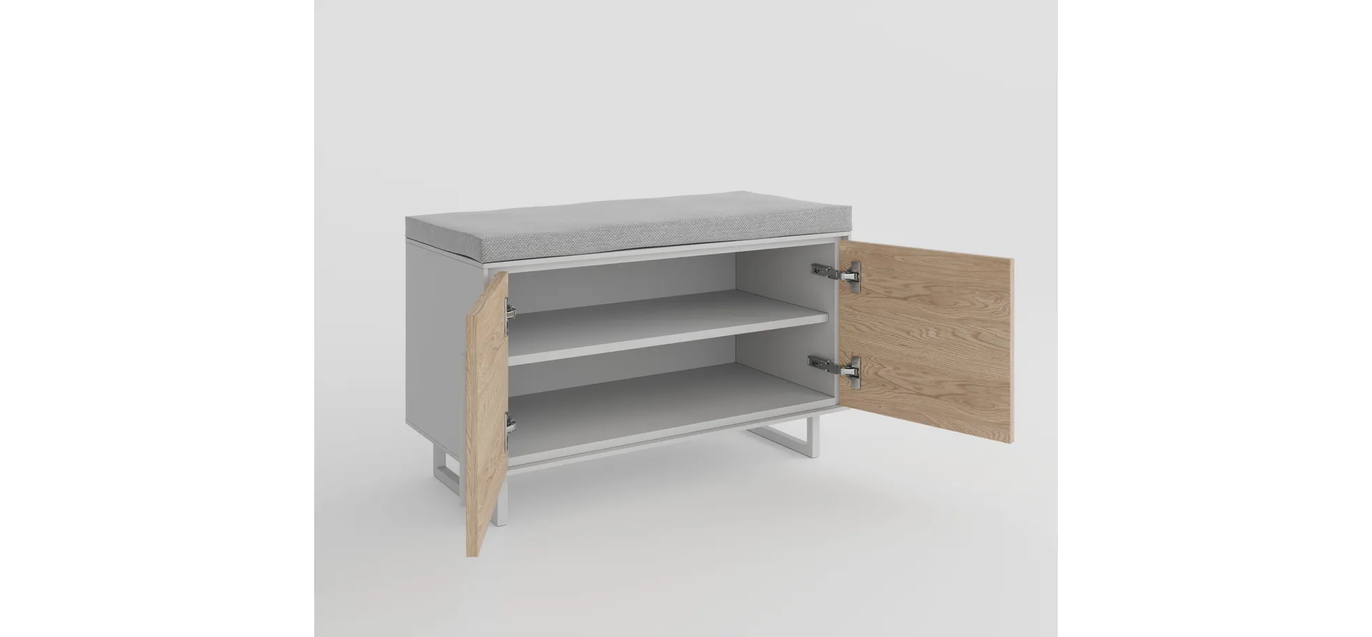 Garderobenbank, Eiche bianco  - Elenora