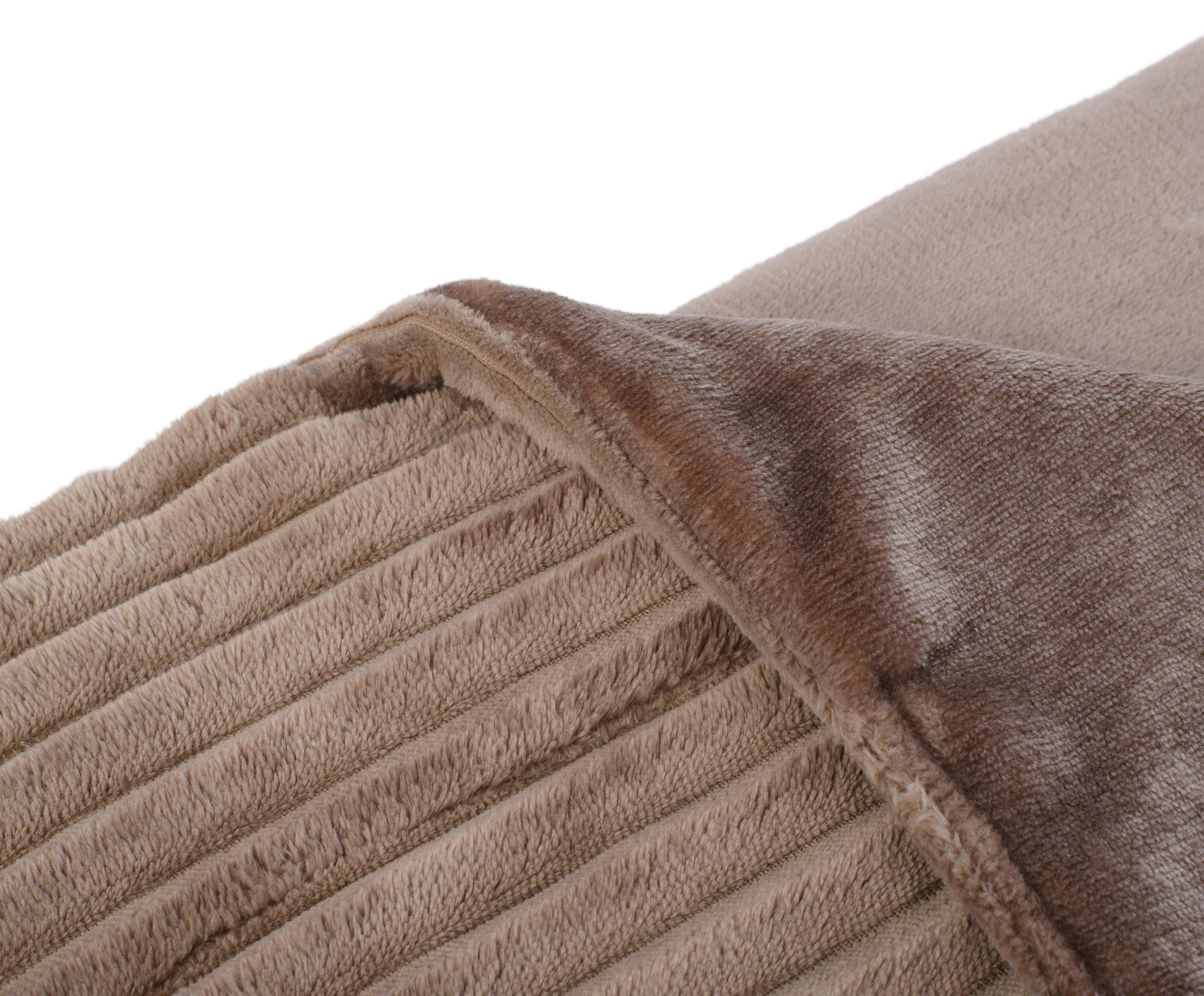 Wohndecke Cord Optik, taupe - 150x200 cm, Mikrofaser