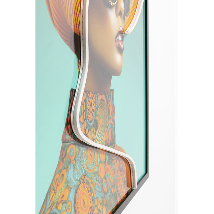 Gerahmtes Bild, LED Sun Hat Women Gelb - Bilder