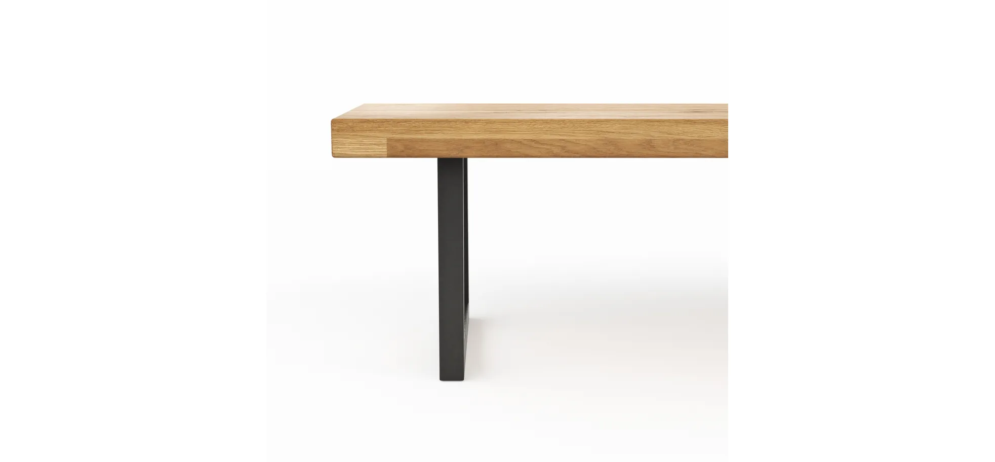Holzbank Clifton - Breite ca. 200cm, Wildeiche massiv, natur Holzbank Clifton - Breite ca. 200cm, Wildeiche massiv, natur