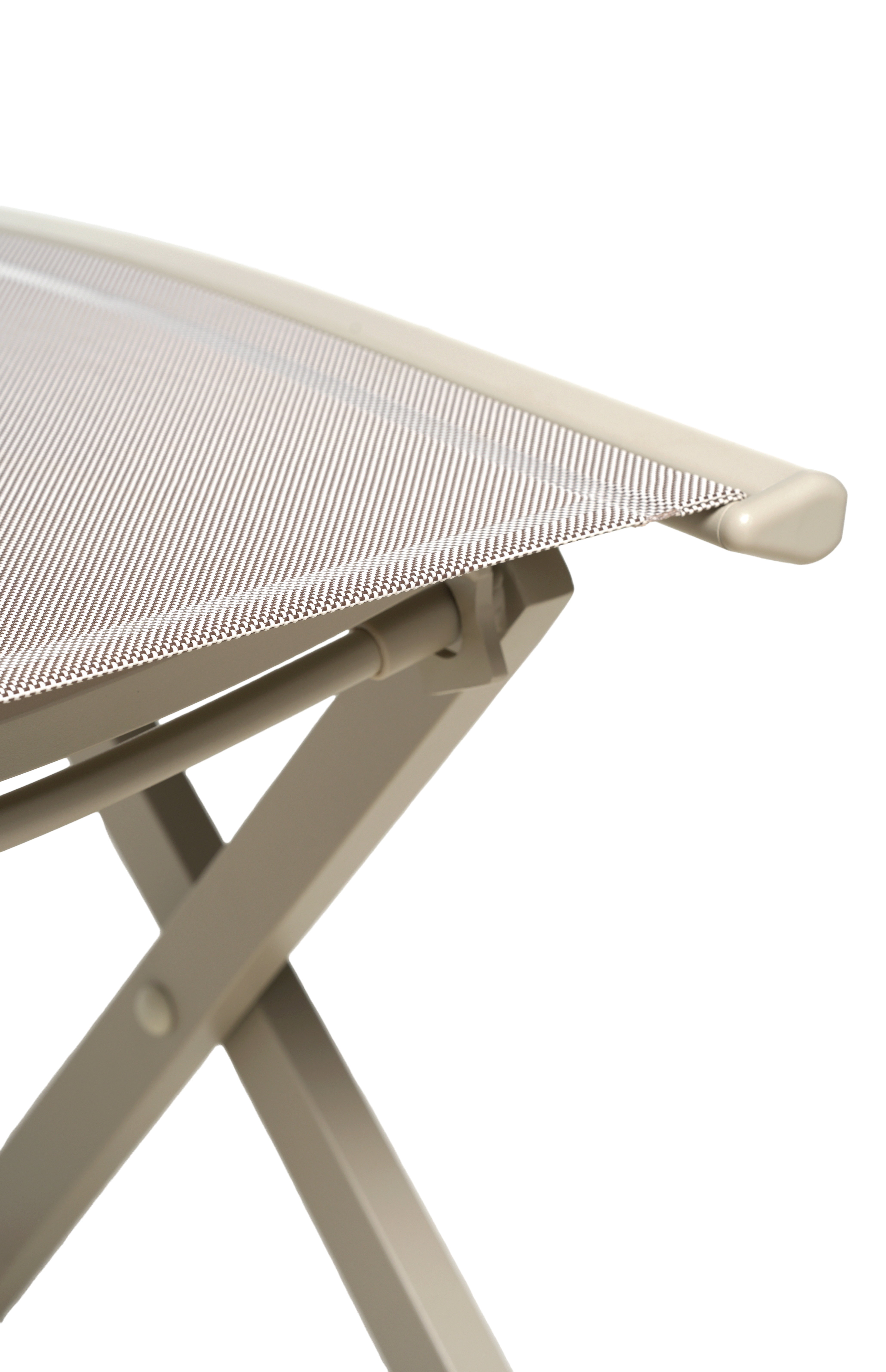 Hocker, Textilene beige, klappbar - Unicamo