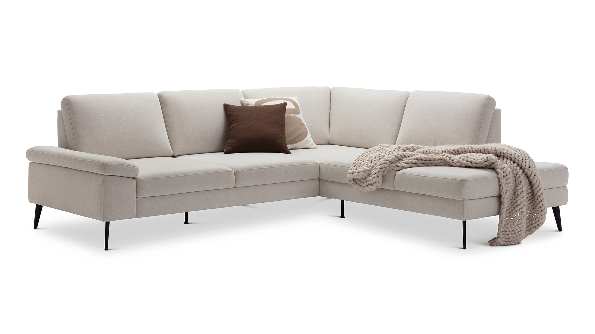 Ecksofa, Stoff naturel - Natura Home Houston