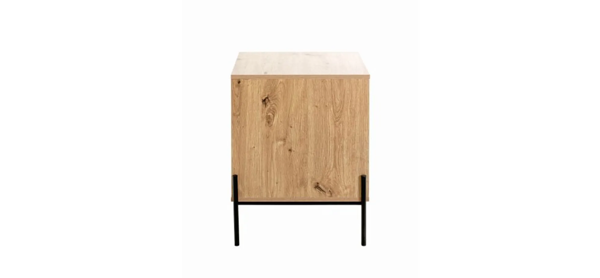 Konsolentisch - B/H/T ca. 45x60x47 cm, Eiche Nachbildung, Schwarz
