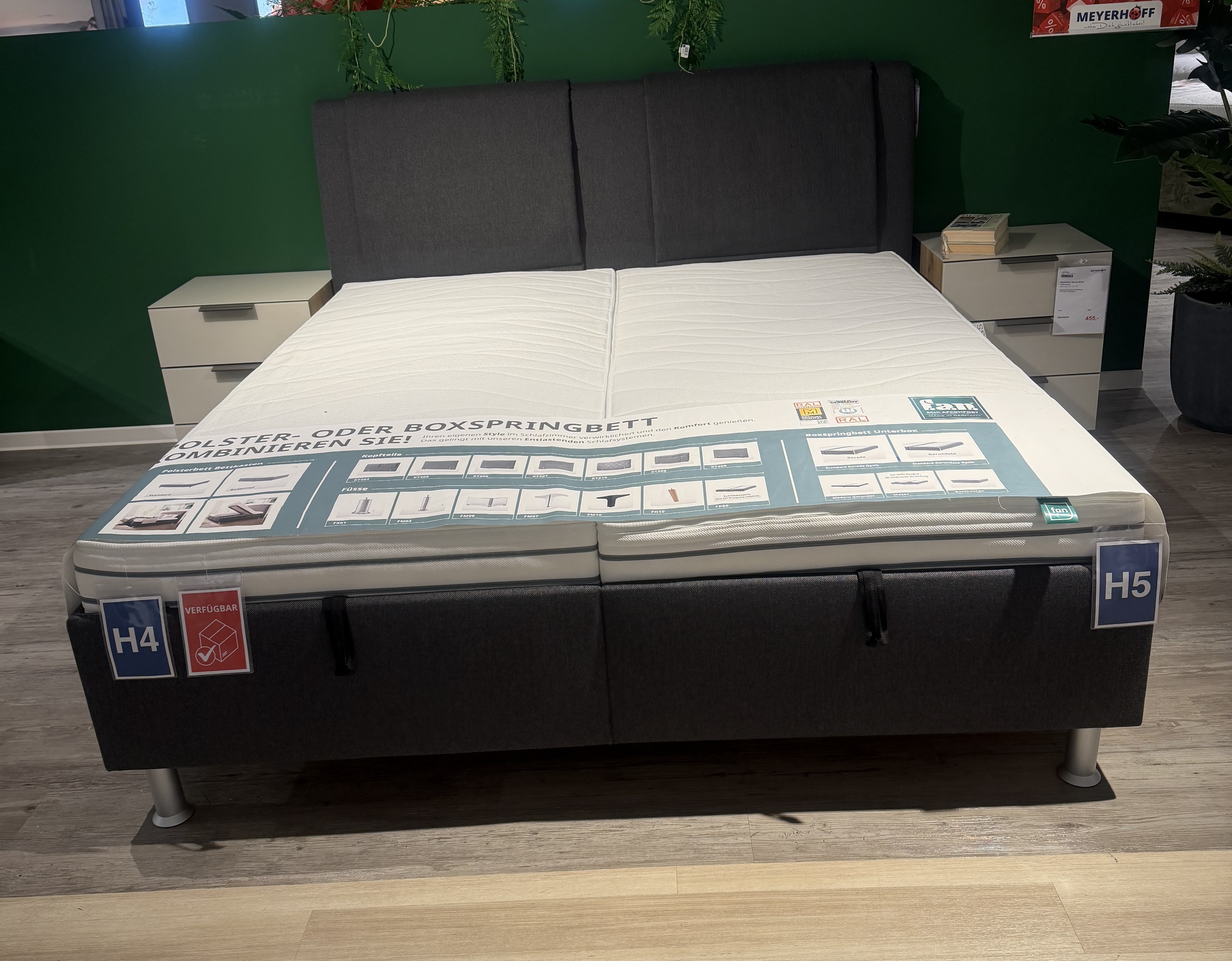 Polsterbett, mit Matratzen - KS23 Vesle