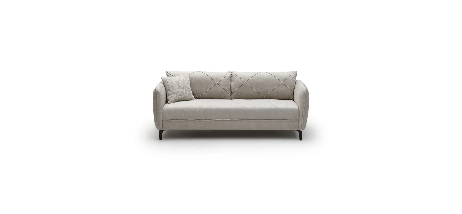 Sofa, 3-Sitzer, Rücken echt, 201 cm breit - Jerina