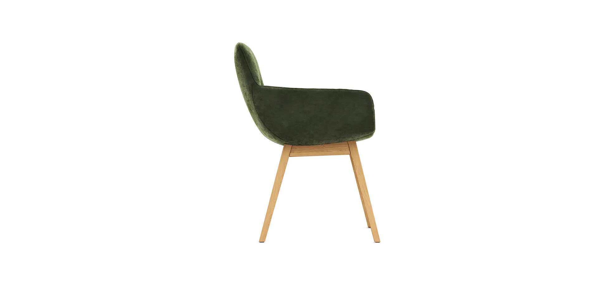 Armlehnstuhl Macano - Stoff, Olive