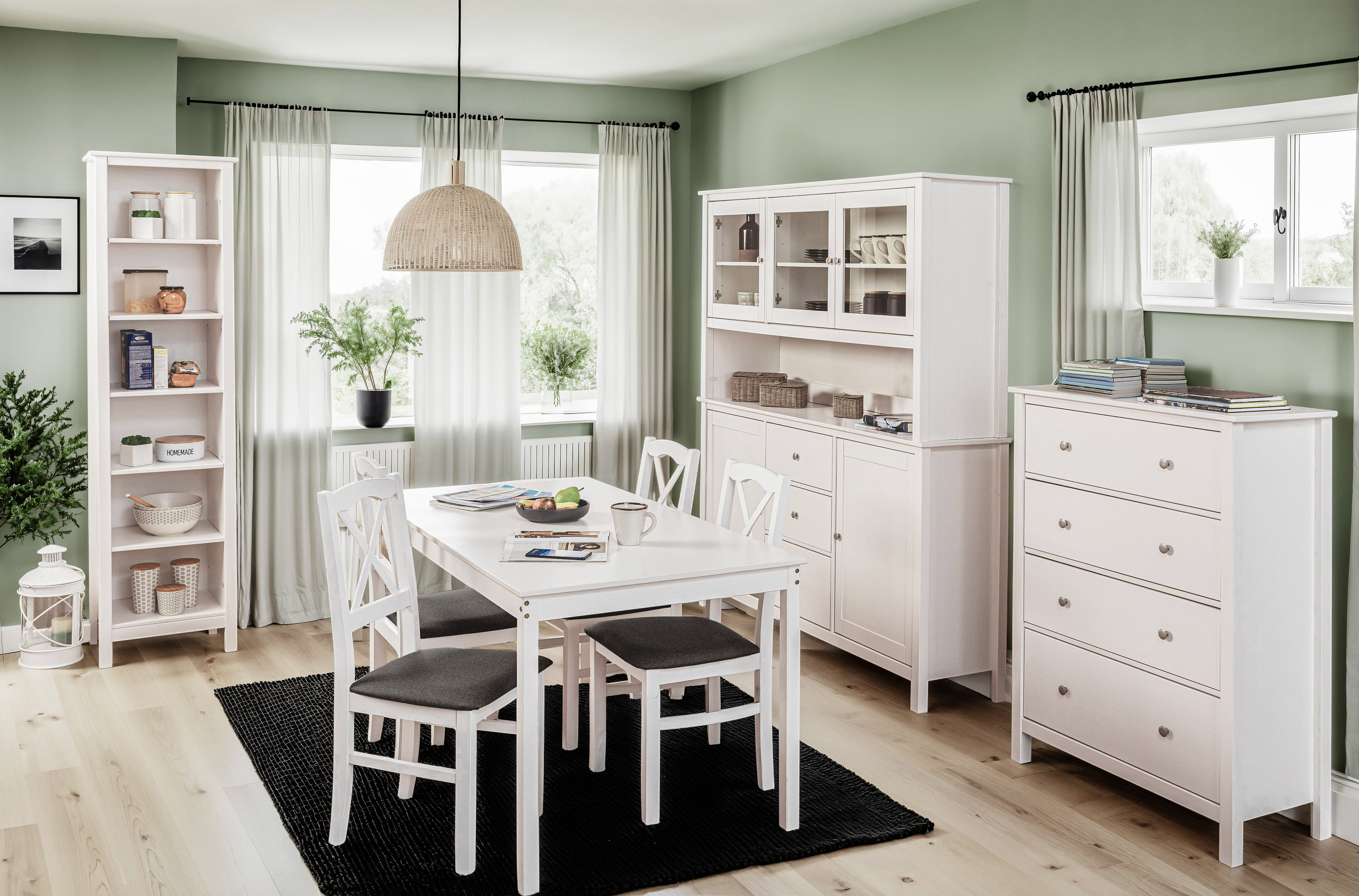 Schubladenkommode, Massivholz weiß - MyStyle 3076