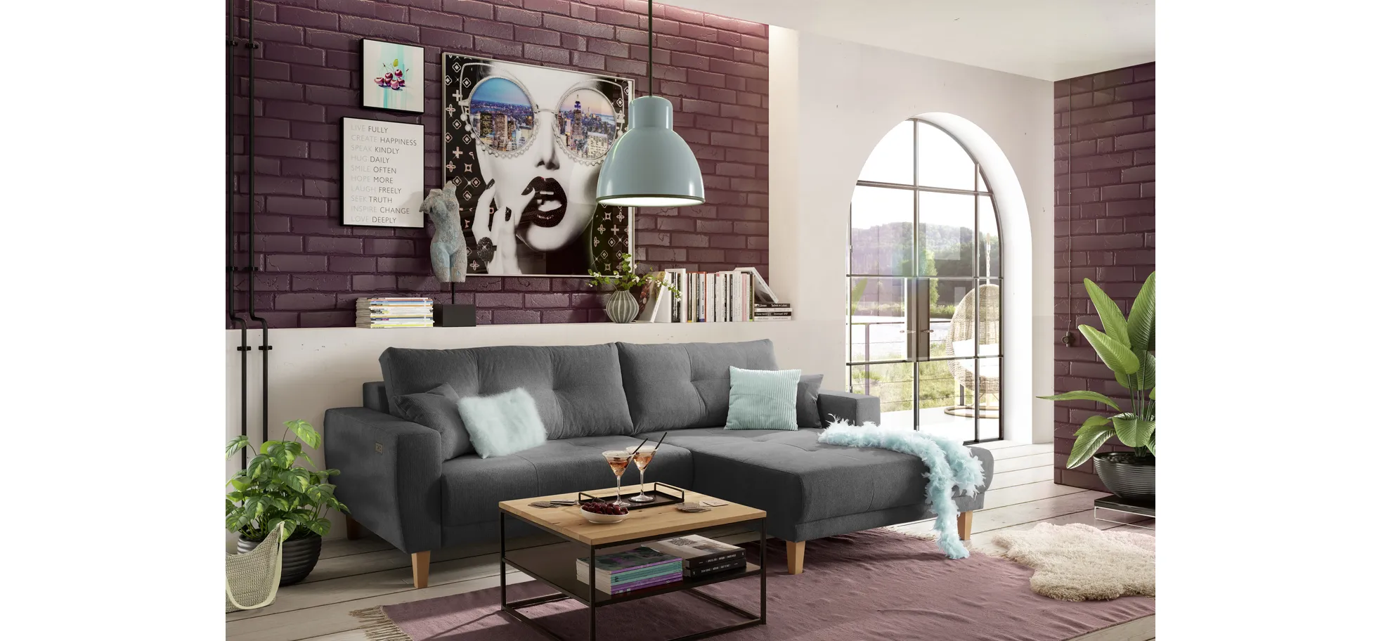 Couchtisch, Eisengestell, 70 x 70 cm - Couchtische Couchtisch, Eisengestell, 70 x 70 cm - Couchtische