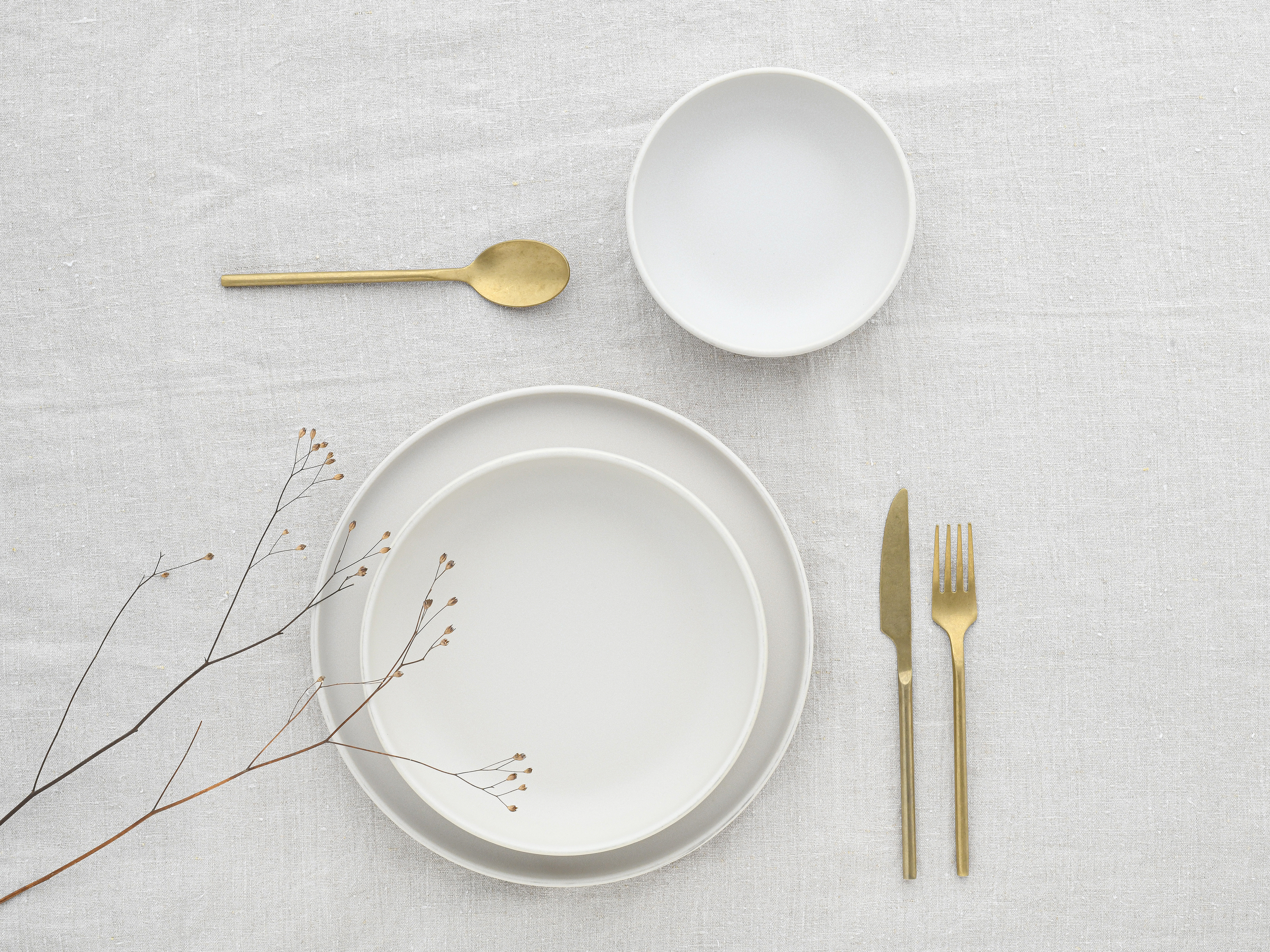 Speiseteller Ø ca. 28cm - Uno Natural, offwhite