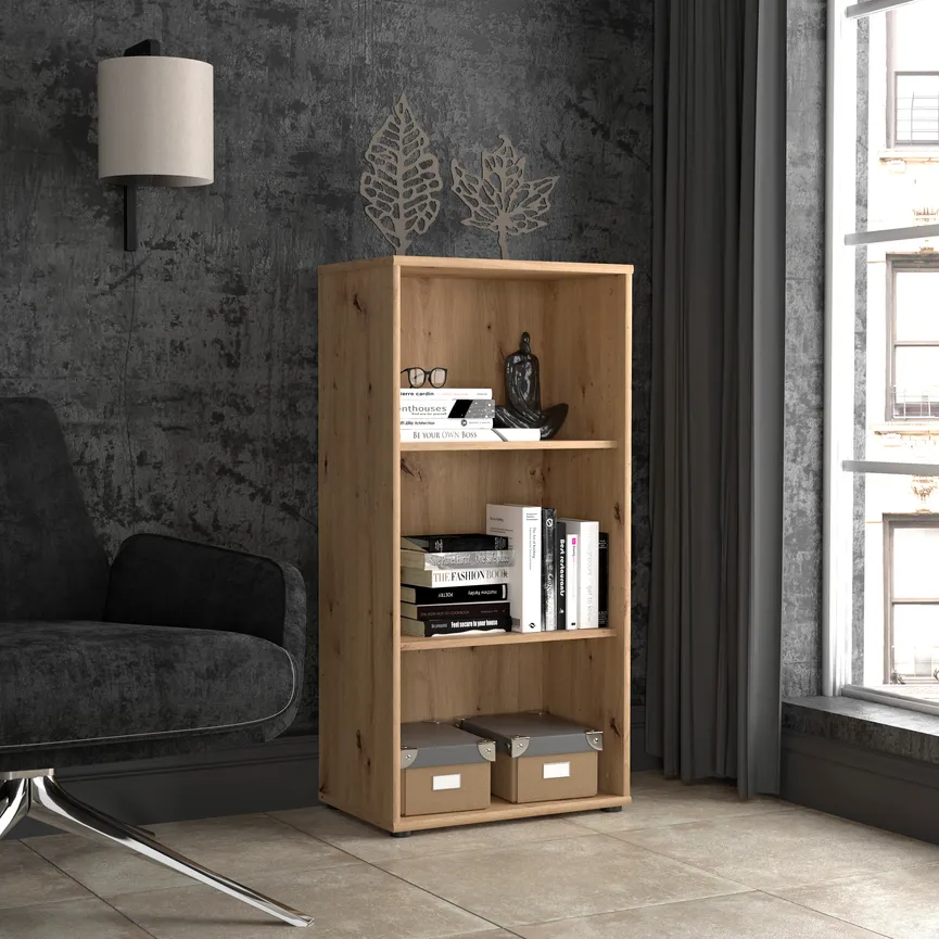 Regal Faik, Eiche Sonoma Nachbildung - 6 offene Fächer, ca. 54 B x 111,1 H