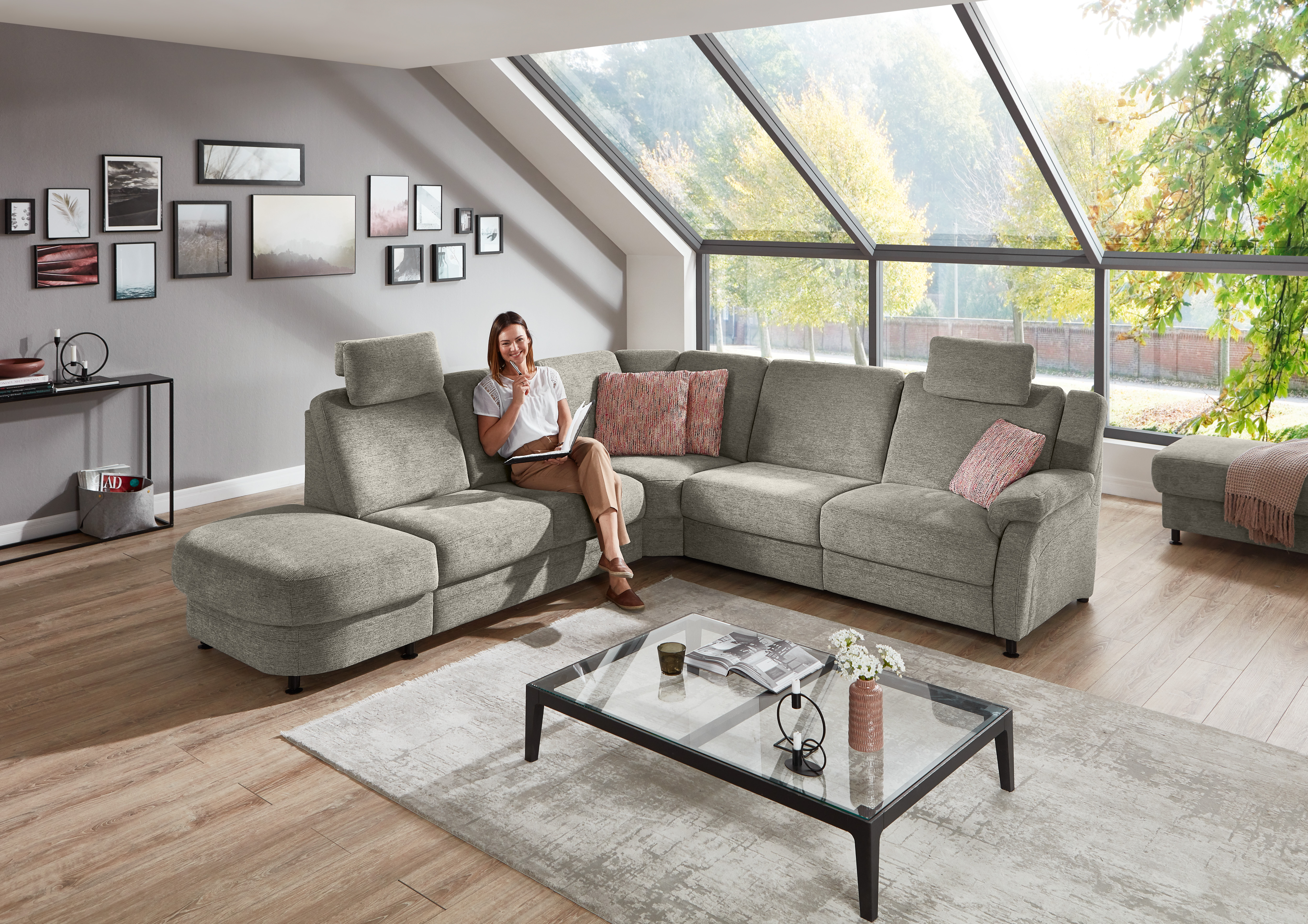 Polstergarnitur ohne Funktion, slate - KS 4975