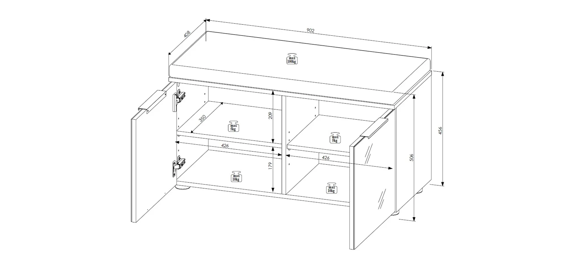 Bank, weiß - Ilaria
