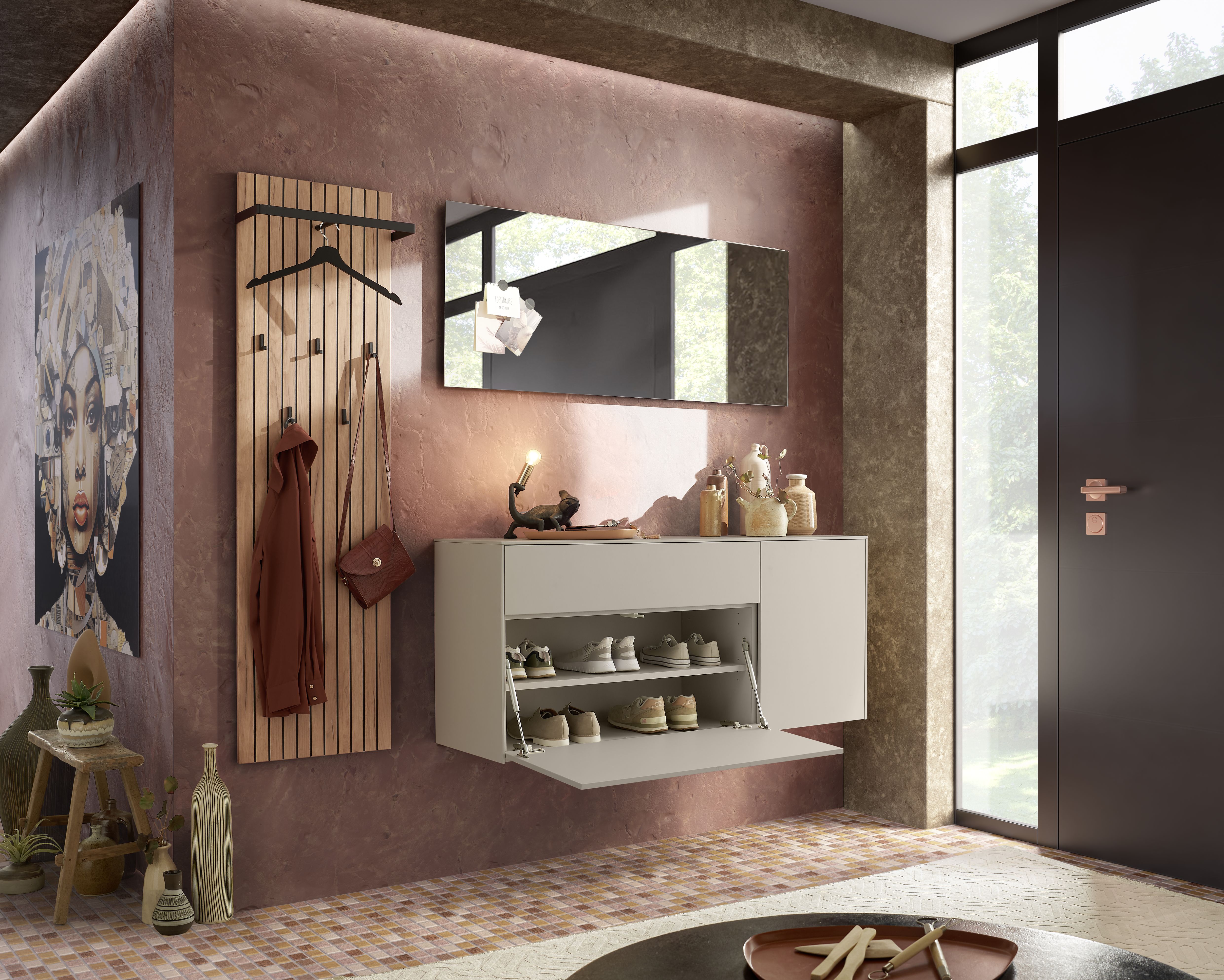 Schuhschrank, Kaschmir, hängend - Geena