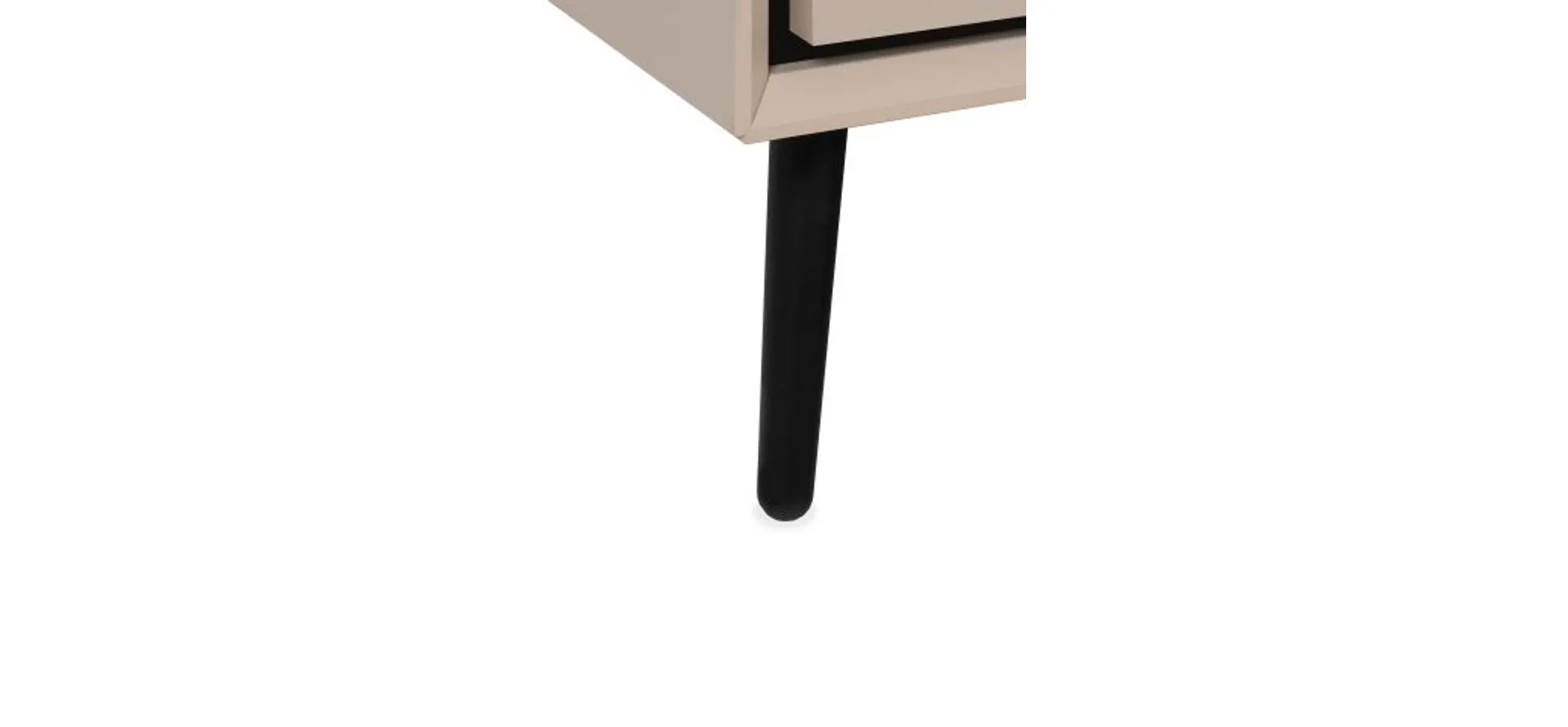 Highboard - B ca. 90 cm, Sand, Schwarz