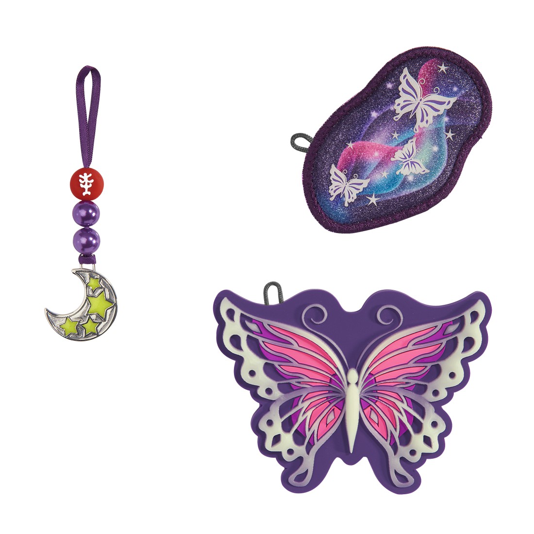 MAGIC MAGS GLOW "Butterfly Ina" - Wechselb. Motive Glow in the dark-Effekt, 3-er Set