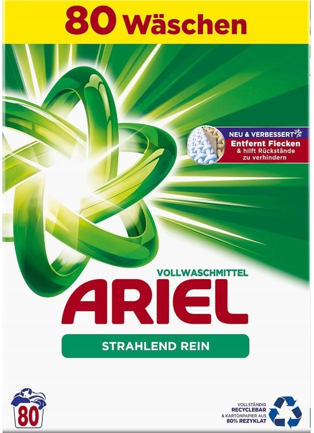 Ariel Waschmittel - 5,2kg, 80WL