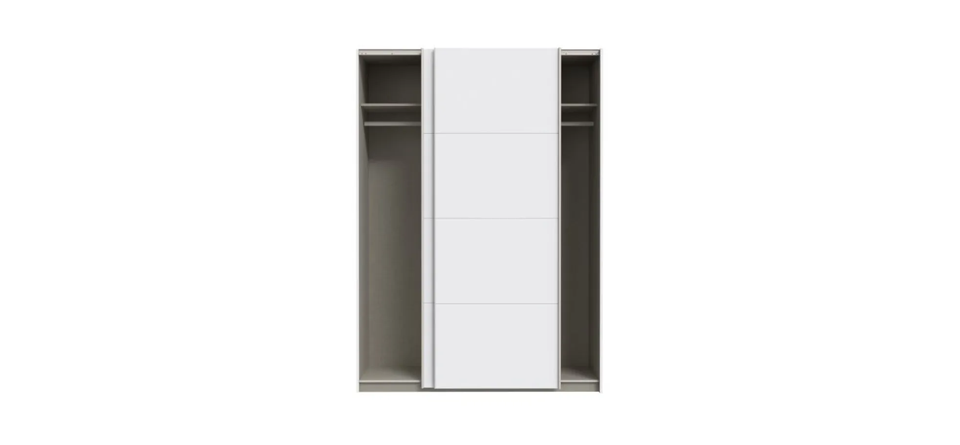Schwebetürenschrank FREDDY 2- B ca. 150 cm, Weiß