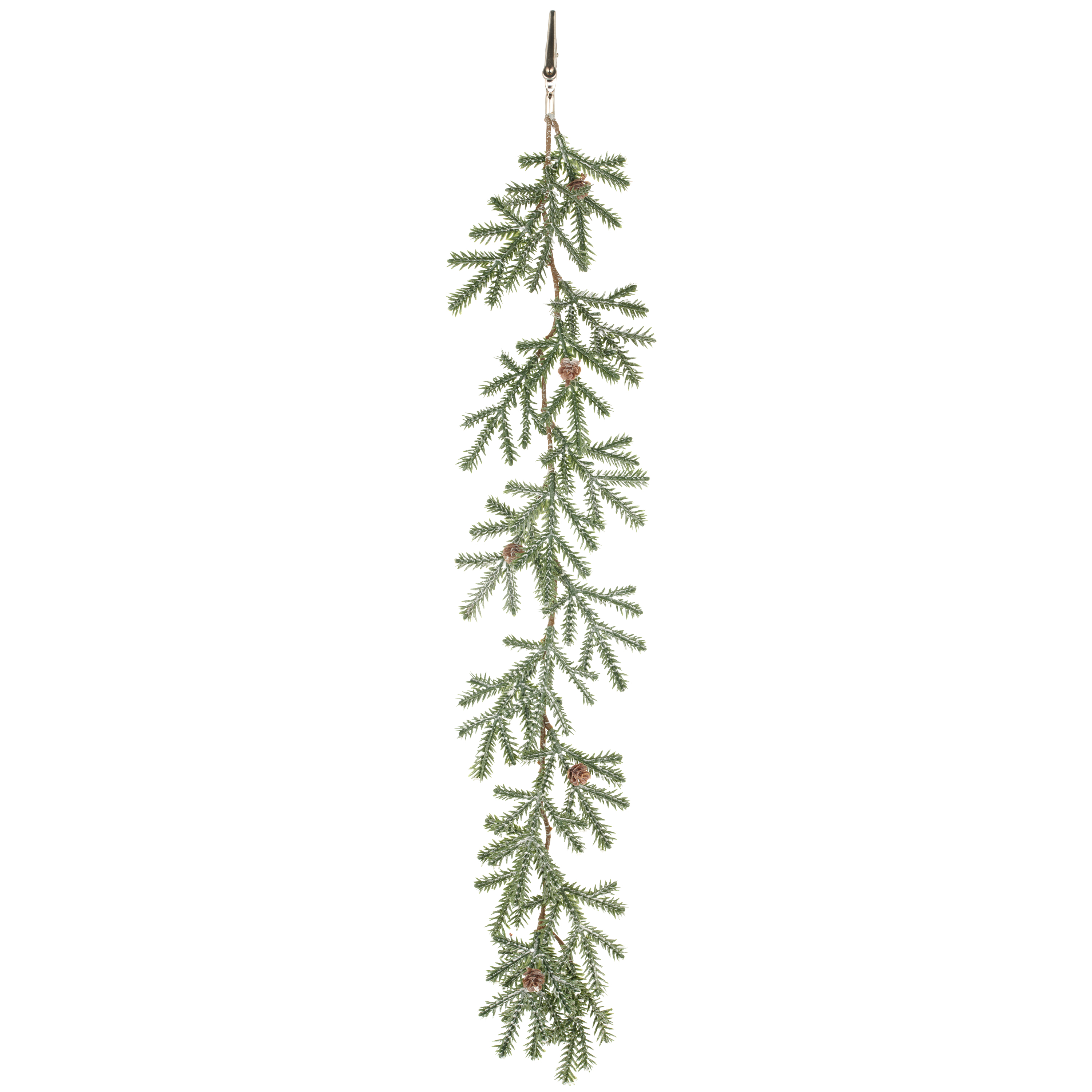 Tannenclip white washed - grün, ca. 55cm