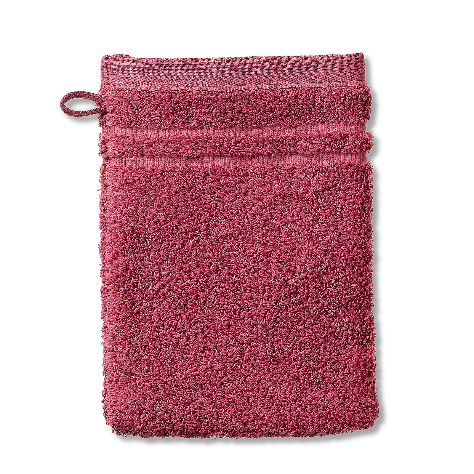 Waschhandschuh Leonora 21x15 cm - 100%Baumwolle Premium pastellrot