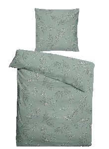 CASEA Mako-Satin-Bettwäsche - Miamis,135x200cm, salbeigrün