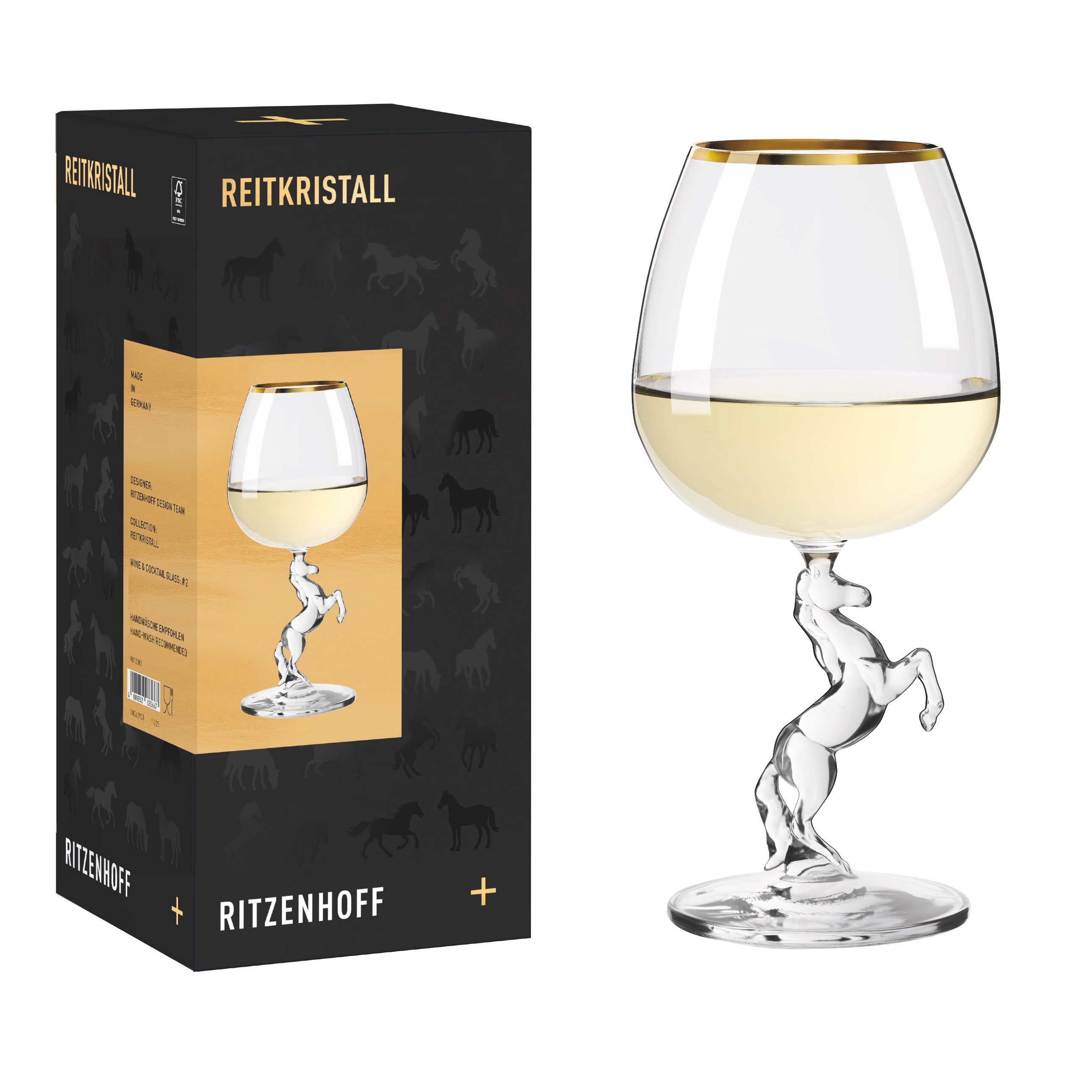 Ritzenhoff Cocktailglas Reitkristall - Steigendes Pferd
