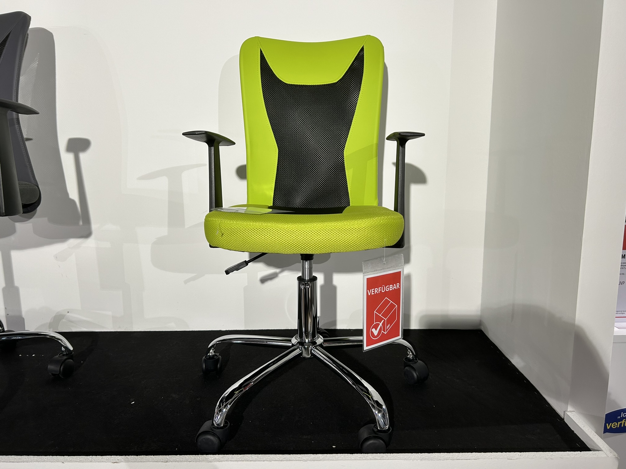 Drehstuhl, Materialmix grün/schwarz - MyTogo327