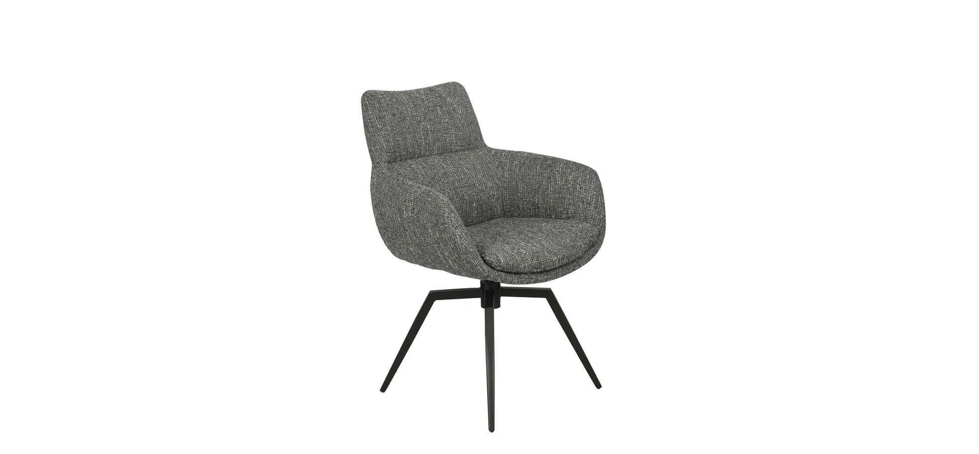 Armlehnstuhl, Stoff grau, drehbar - Maxine