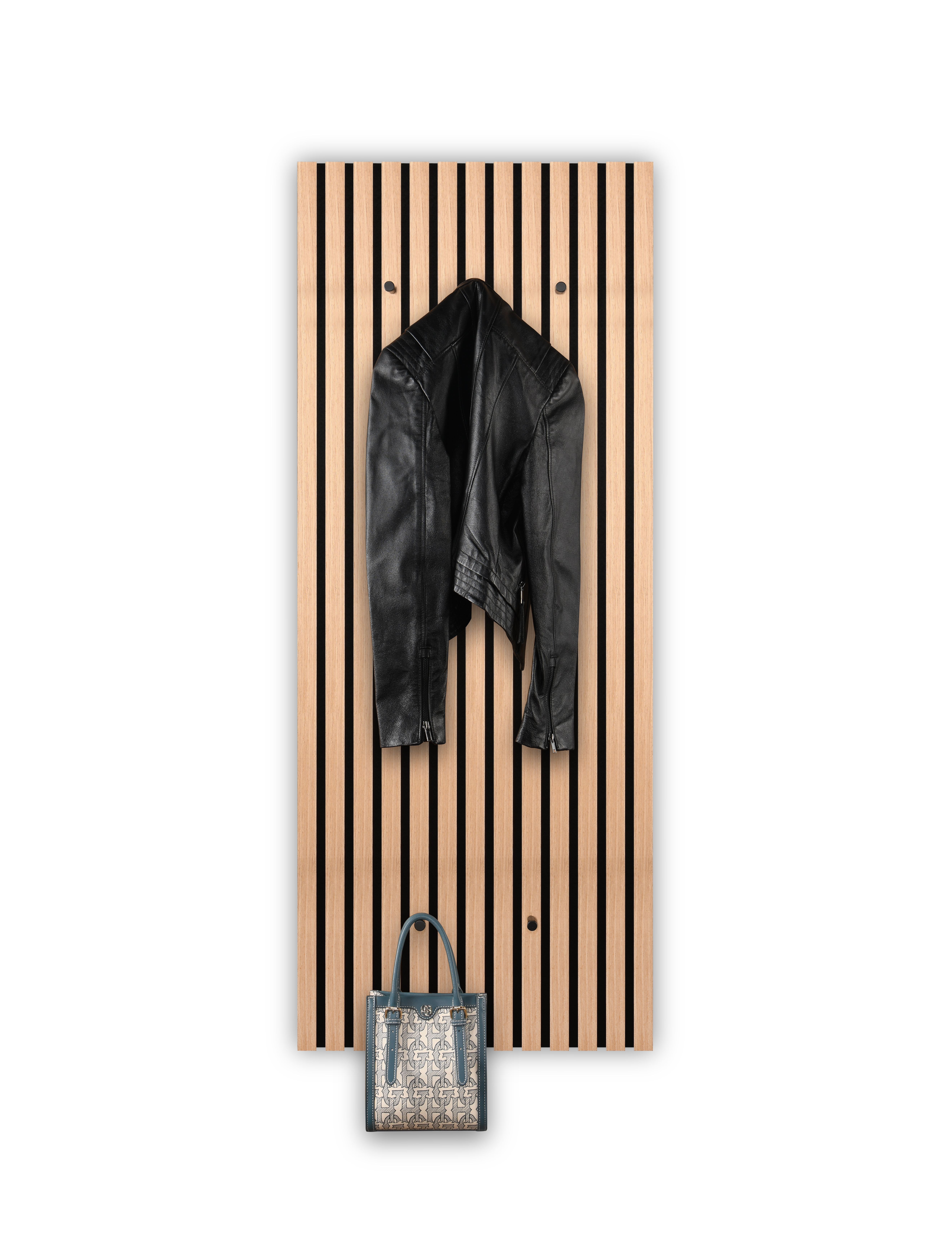Wandgarderobe Artisan Eiche schwarz - Grace