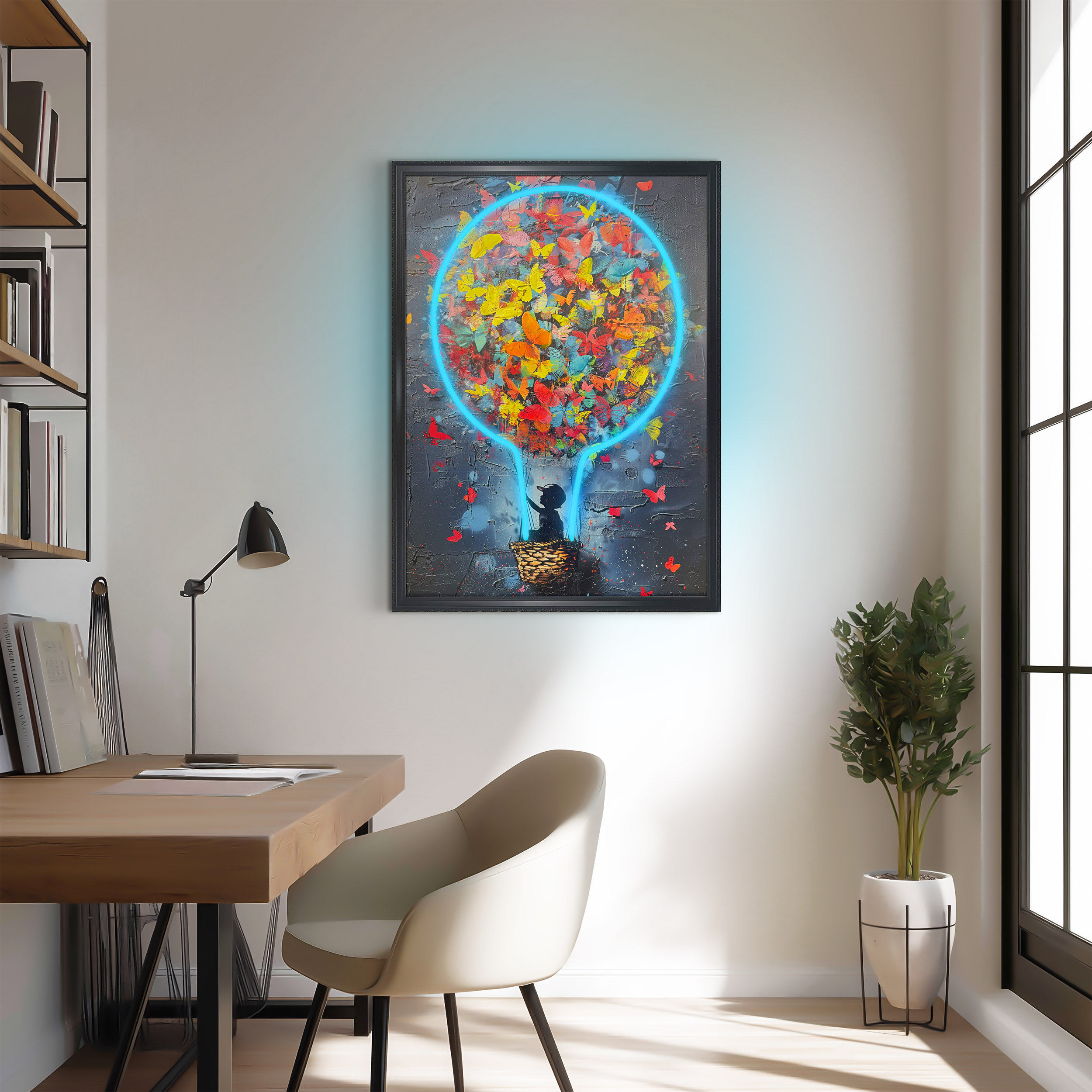Neon LED Art Black - 50x70cm, balloon kid Neon LED Art Black - 50x70cm, balloon kid