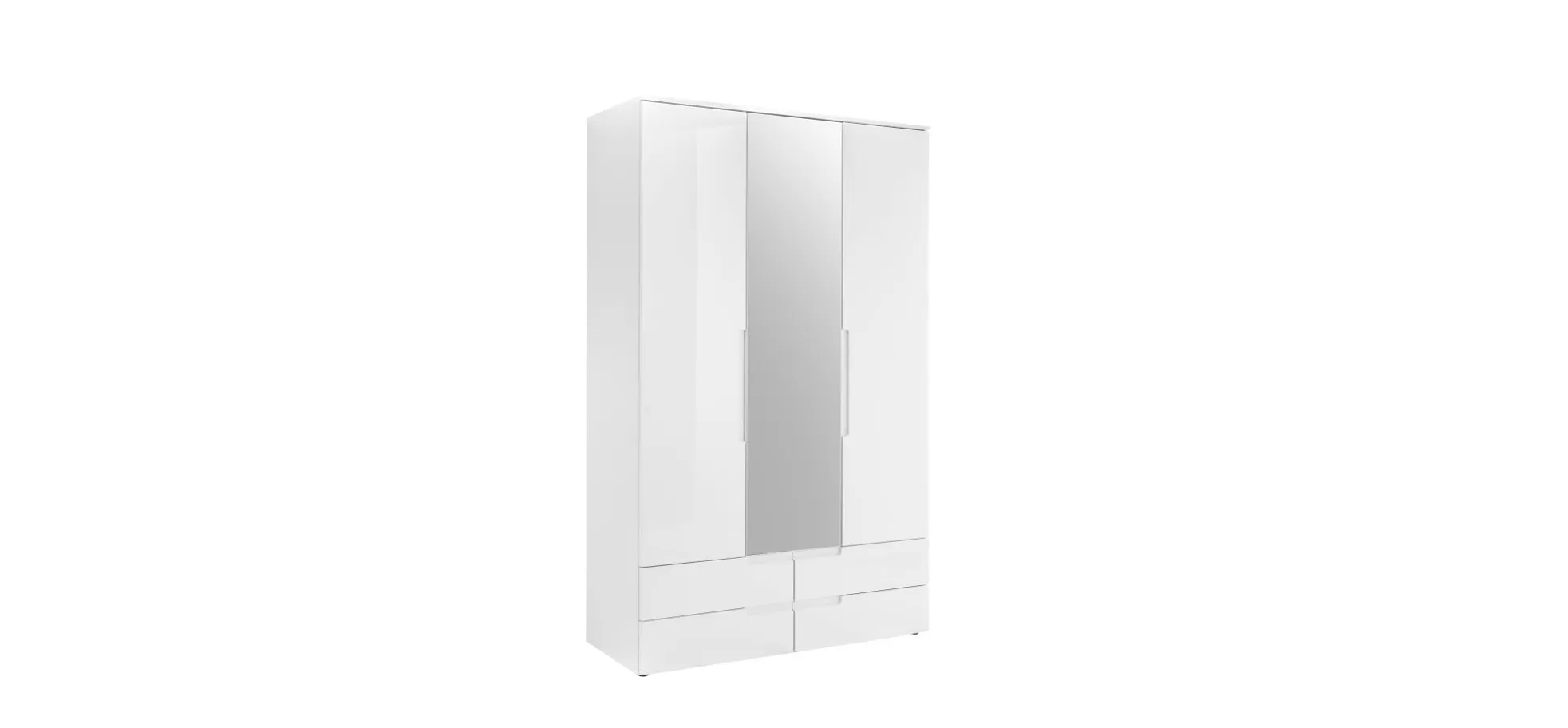 Kleiderschrank - B ca. 126 cm, Weiß