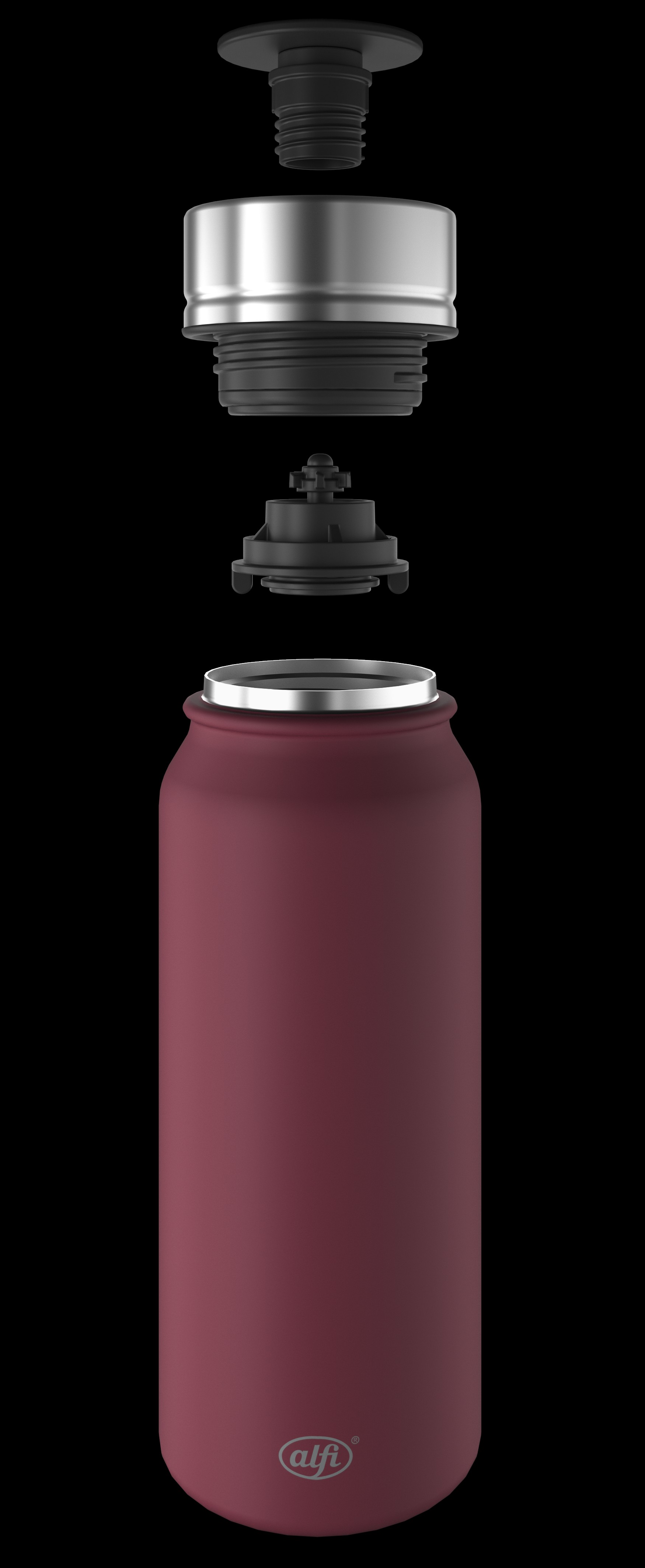 Isolier-Trinkbecher dark berry mat 0,5l - PURE DRINKING MUG