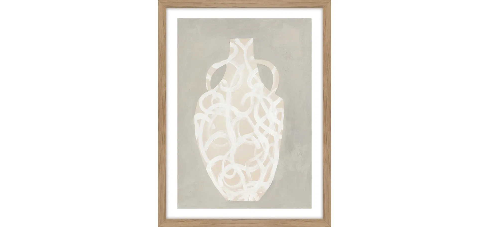 Gerahmter Digitaldruck - BHT ca. 30x40x2 cm, Geige-Grau