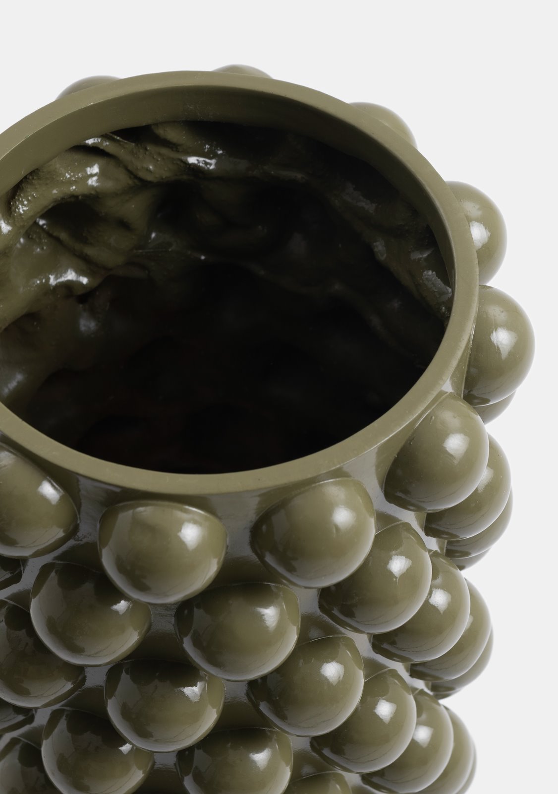 Vase Dots Höhe 41 cm oliv - Coco Maison