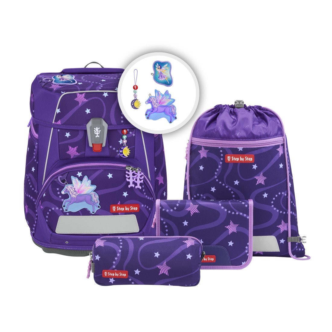SPACE Schulranzen-Set "Pegasus Emily", 5-teilig - 5-teilig